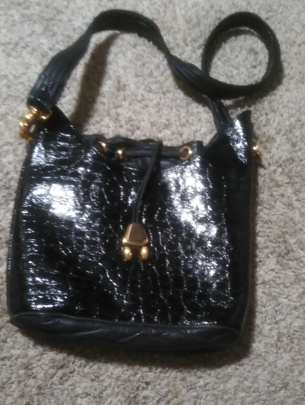 San Marten Alagator Black Bag- Women